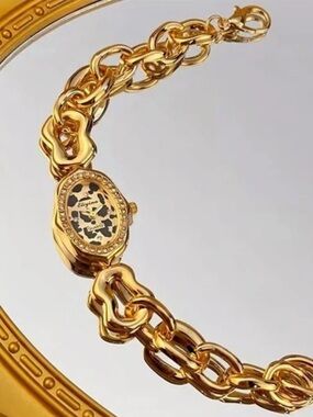 New Gold-Tone Chain Bracelet Watch